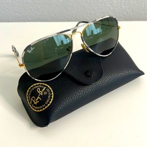 Ray-Ban Aviator Sunglasses with Gray Camouflage Wrap RB 3025 J M 171